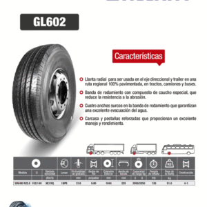 LLANTA 295/80 R 22.5 18PR 152/149M GL602 DIR GALLANT