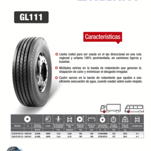 LLANTA 215/75 R 17.5 16PR 135/133J GL111 DIR GALLANT