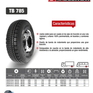 LLANTA 215/75 R 17.5 14PR 126/124M TB785 TRAC FULLRUN