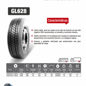 LLANTA 215/75 R 17.5 16PR 135/133J GL628 TRAC GALLANT